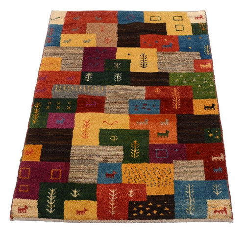 Oriental carpet hand - , knotted