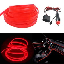 Car Interior Decor Atmosphere Ambient Light Tube LED Strip Flexible Neon Lamp UK