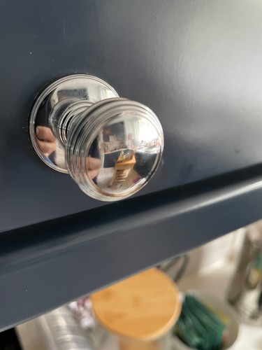 Classy chrome kitchen cupboard