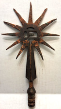 OLD ORIGINAL ELECTRA "E" STARBURST LIGHTNING ROD WEATHERVANE TIP TOP FINIAL