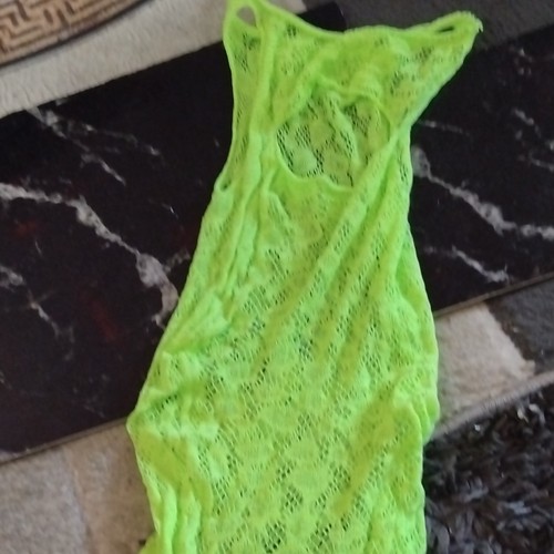 Neon green lace sheer - neon, bodysuit
