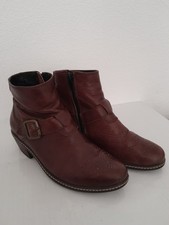 Wolky Brown Leather Zip Up and