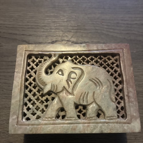 Carved soapstone elephant - carved,