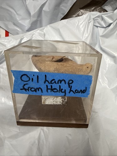 Ancient oil lamp from holy - from,