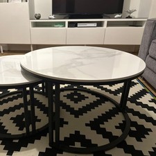 Round nesting coffee table - round,