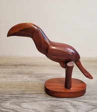 Vintage Hand Crafted Toucan Wooden Sculpture Figurine Danish Style 13.5cm