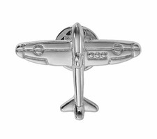 SPITFIRE | World War 2 Fighter Pilot Plane Silver Lapel Pin Badge Brooch | GIFT