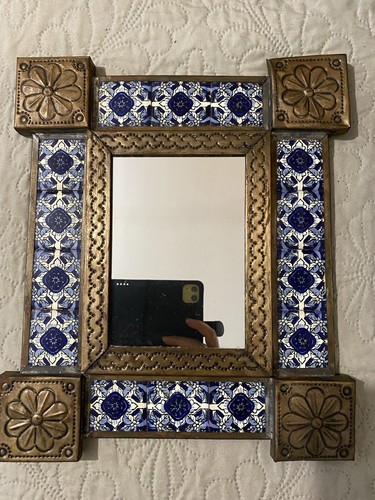 Mexican vintage punched tin - tin, &