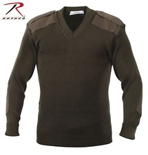 MILITARY ARMY OD GREEN V-NECK