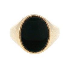 9Carat Yellow Gold Onyx Signet
