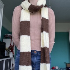 Very long Soft brown and cream