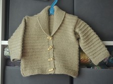 Hand Knitted Baby Shawl Collar
