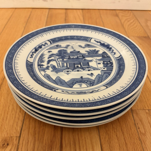 Antique blue willow - blue, &