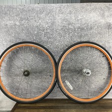 Kona 700C Track Wheelset Fixed Free 32H Orange Flip Flop Rear Fixie Nut 120mm