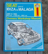 SEAT IBIZA MALAGA MK1 85 - 92 SXi System Porsche etc Haynes Workshop Manual Book