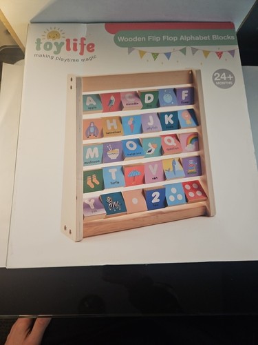 Wooden flip alphabet blocks - flip,