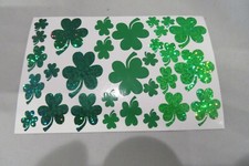 30 Irish Shamrock Stickers