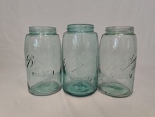 (3) Three Vintage Blue Glass