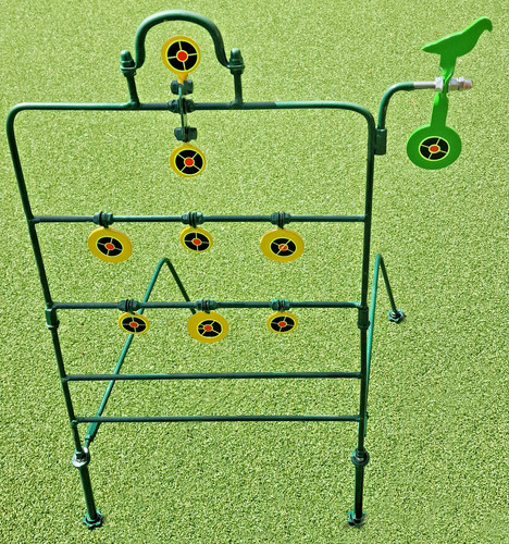 Gun target self resetting - gun,