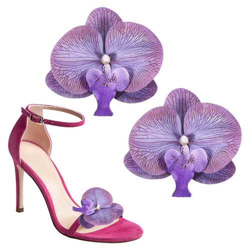 Flower shoe clips pcs - shoe, 2