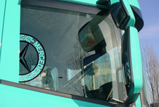 Mercedes Benz logo window