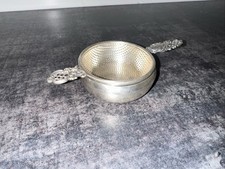 vintage silver tea strainer