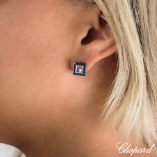 Chopard White Gold Sapphire Happy Diamonds Earrings 83/2896-1008 RRP: £6,090