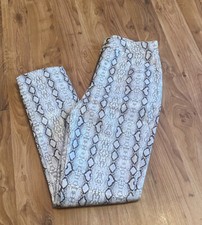 ladies Size 8 Snake Print Trousers From Pretty Little Thing  New VGC