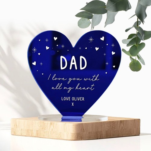Personalised heart for dad - personalised,