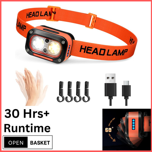 Head torch rechargeable - torch, led