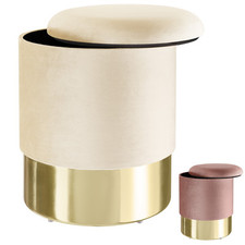 Storage Stool Velvet Round
