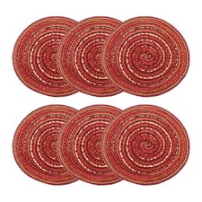 6pcs Round Braided Placemats