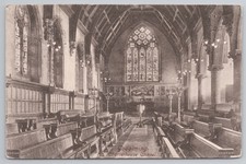 c1906 Godalming Postcard, Interior of Charterhouse School Chapel, Surrey