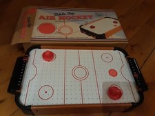 Table Top Air Hockey Battery Operated Pushers Pucks Family Game Play Set