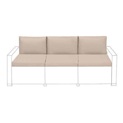 Stone 6pc replacement cushions - stone,