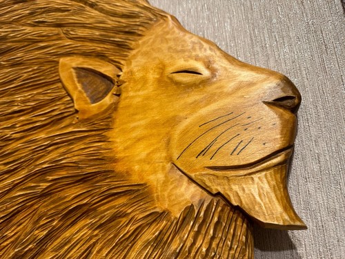 Lion bas relief - lion, carved
