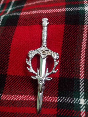 Scottish stag head kilt pin - stag,