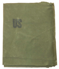 US Military OD Shelter Half Pup Tent 1 Man Cover Canvas Tarp Vintage Army USMC