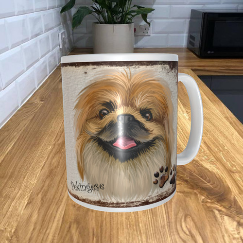 Pekingese dog 11oz coffee mug - pekingese,