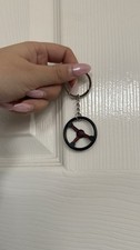 Creative Keychain Steering Wheel Shape Car Keyring Metal Key Chain Ring Gift