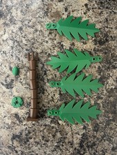 Vintage LEGO Palm Tree 1 x Base 5 x Trunk 4 x Leaves 1 x Prong Bundle