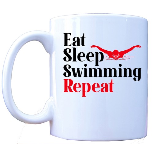 Eat sleep swimming repeat - swimming, mug