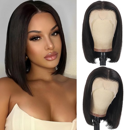 Glue lace closure - wig, short