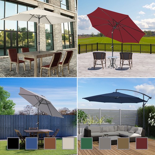Round rectangle garden parasol - round,