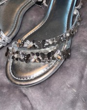 Next silver slider sandals