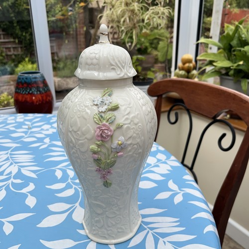 Belleek peacock flower - peacock,