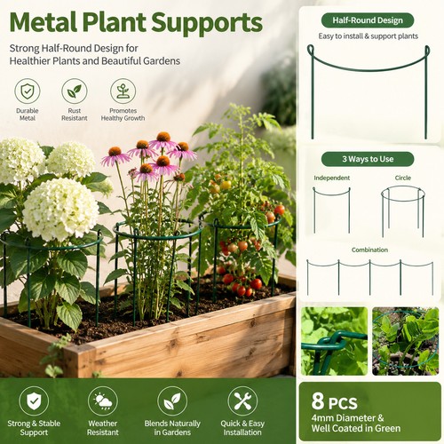 Round metal plant - metal,