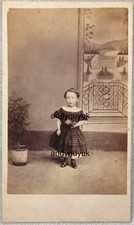 CDV BOY IN DRESS PAINTED