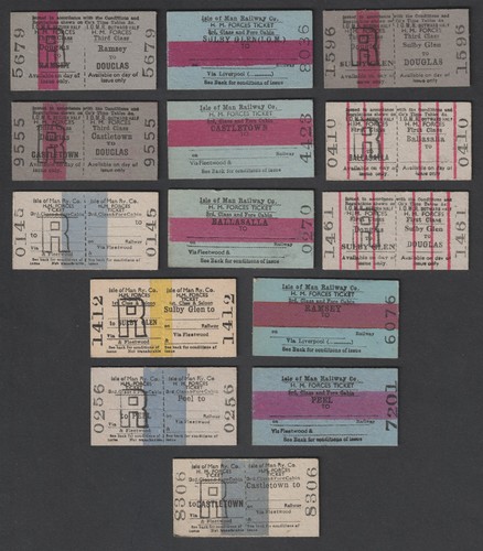 Fourteen train tickets - fourteen,