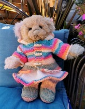 Hand knitted teddy bear